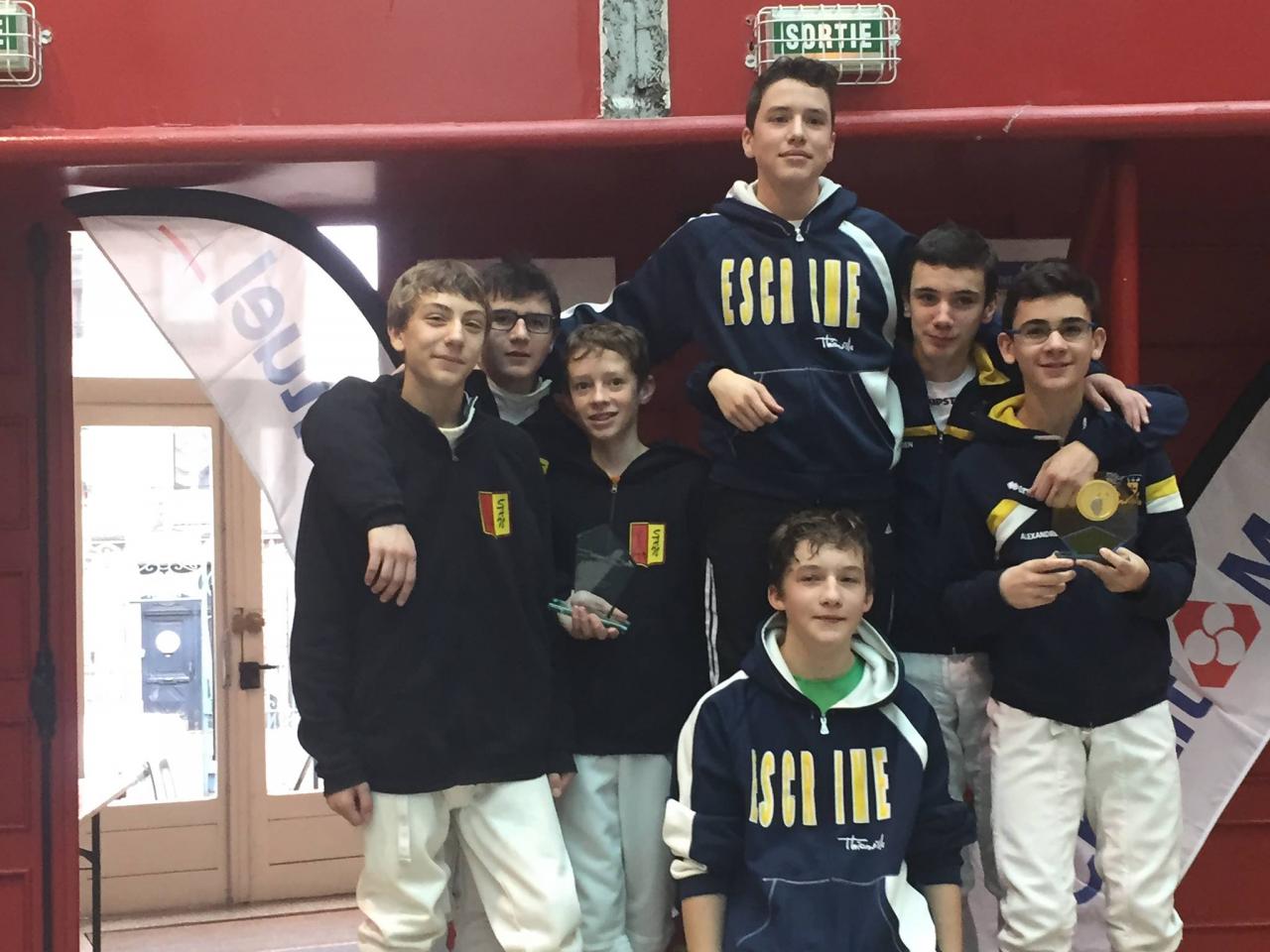 Le podium equipe cadets 3